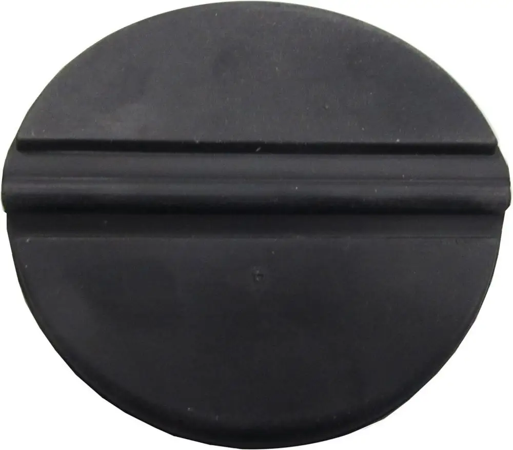 Runde schwarze Abdeckung mit zwei horizontalen Rillen, die für eine Rückströmsicherung von Bosch verwendet wird.